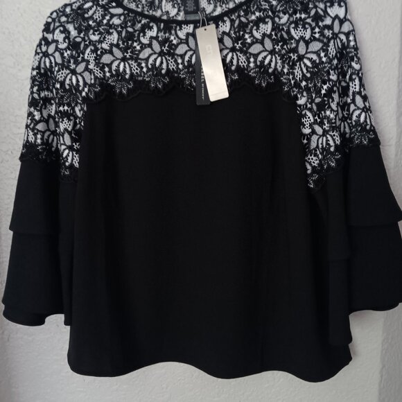 CHICOS BELL SLEEVE LACE BLOUSE - Picture 4 of 6
